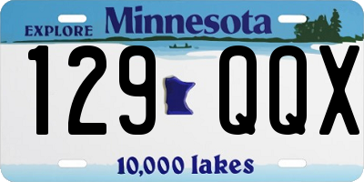 MN license plate 129QQX