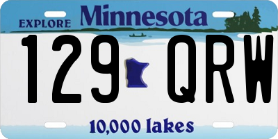 MN license plate 129QRW