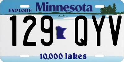 MN license plate 129QYV
