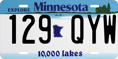 MN license plate 129QYW