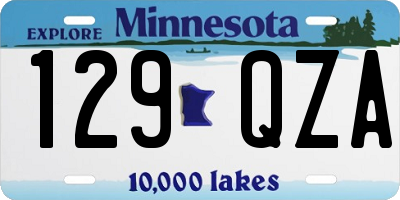 MN license plate 129QZA