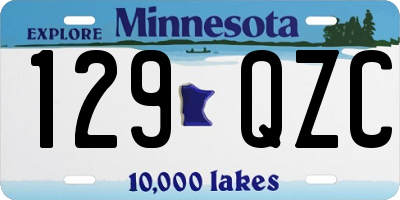 MN license plate 129QZC