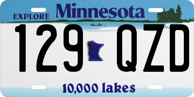 MN license plate 129QZD