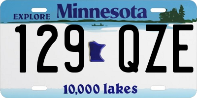 MN license plate 129QZE