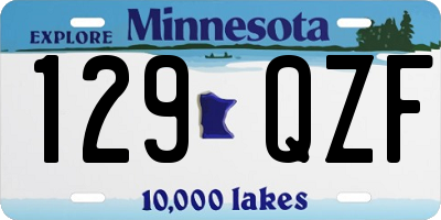 MN license plate 129QZF