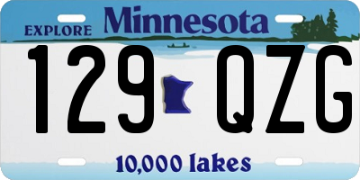 MN license plate 129QZG