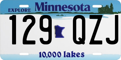 MN license plate 129QZJ