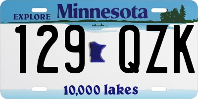 MN license plate 129QZK