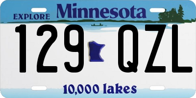 MN license plate 129QZL