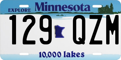 MN license plate 129QZM