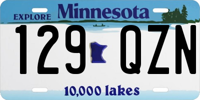 MN license plate 129QZN