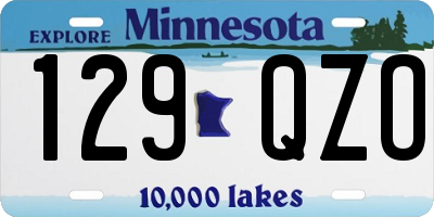MN license plate 129QZO