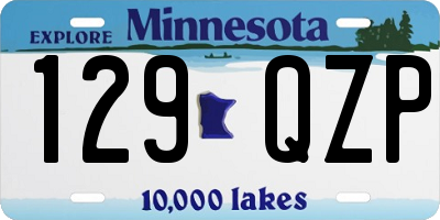 MN license plate 129QZP