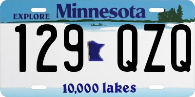 MN license plate 129QZQ