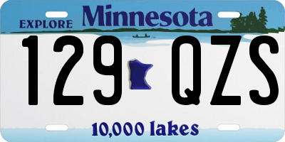 MN license plate 129QZS