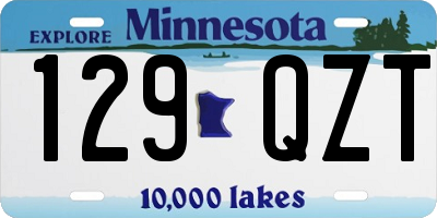 MN license plate 129QZT