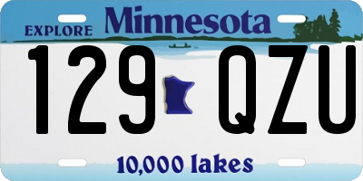 MN license plate 129QZU