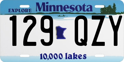MN license plate 129QZY