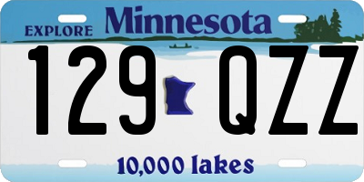 MN license plate 129QZZ