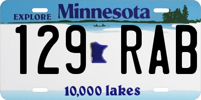 MN license plate 129RAB