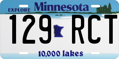 MN license plate 129RCT