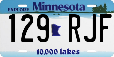 MN license plate 129RJF