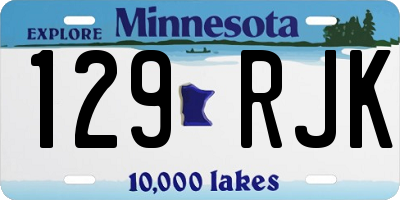 MN license plate 129RJK