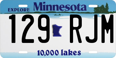 MN license plate 129RJM