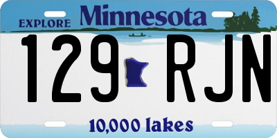 MN license plate 129RJN