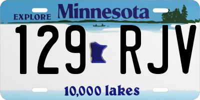 MN license plate 129RJV