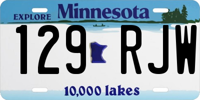 MN license plate 129RJW