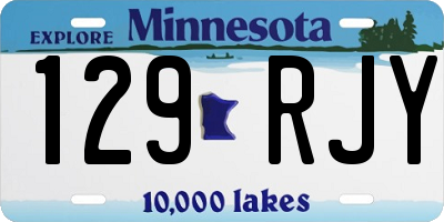 MN license plate 129RJY