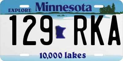 MN license plate 129RKA