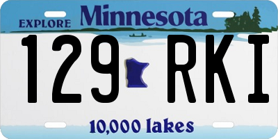 MN license plate 129RKI