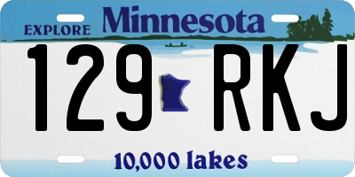 MN license plate 129RKJ