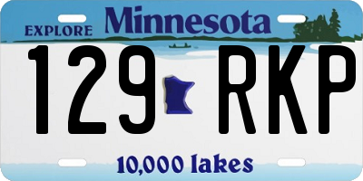 MN license plate 129RKP