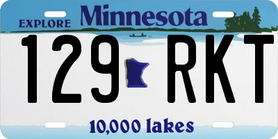 MN license plate 129RKT