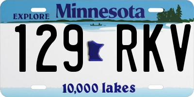 MN license plate 129RKV