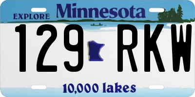 MN license plate 129RKW