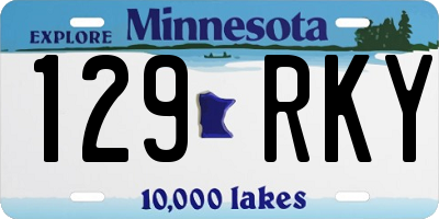 MN license plate 129RKY