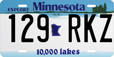 MN license plate 129RKZ