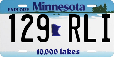 MN license plate 129RLI