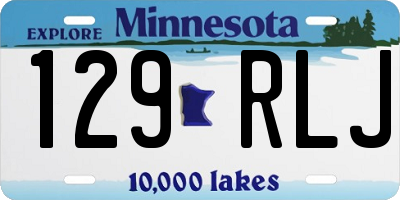 MN license plate 129RLJ