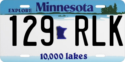 MN license plate 129RLK