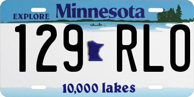 MN license plate 129RLO