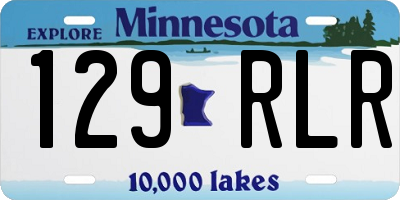 MN license plate 129RLR
