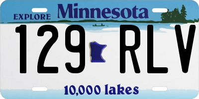 MN license plate 129RLV