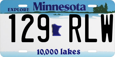 MN license plate 129RLW
