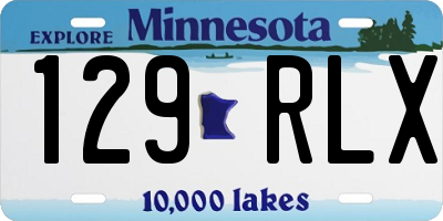 MN license plate 129RLX