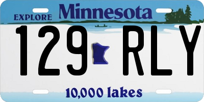 MN license plate 129RLY